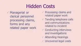 Real and Hidden Cost of Accidents | Direct & Indirect cost | Danger Signs |