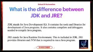 Java Interview Question - What is the difference between JDK and JRE ?