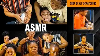 ASMR intense powder back massage, hair brushing and dirt picking for relation.