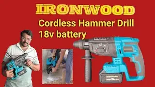IRONWOO CORDLSS HAMMAR DRILL 18v battery heavy duty heavy mission