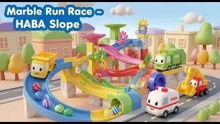 Super Speed Marble Mission ☆ HABA Builder Heroes & Emergency Action Vehicle Show!