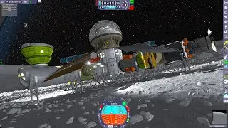 KSP speedrun: Complex Mun mining system with Space Station and Surface Base