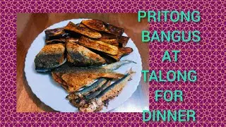 PRITONG BANGUS AT TALONG FOR DINNER #cooking 