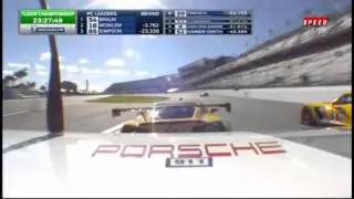 Bump Drafting At The Rolex 24 of Daytona 2015! Porsche Bumps Corvette on Stright