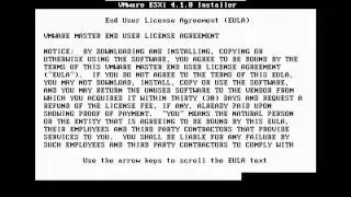 Installing VMware ESXi 4.1.0