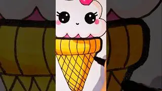 Cute Ice Cream Cone Drawing 🍦✨ #art #drawing #shorts
