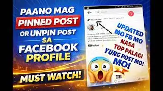PAANO MAG PINNED POST OR UNPIN POST SA FACEBOOK PROFILE | GAMIT ANG CELLPHONE