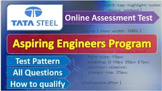 TATA Steel  AEP Online Assessment Test | All Sections Patterns and Questions in Details | StudyStool