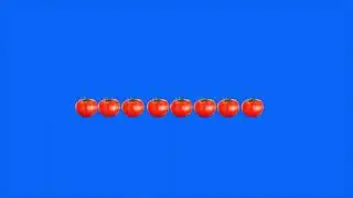 Motion tomatoes green screen/animated tomatoes on green screen