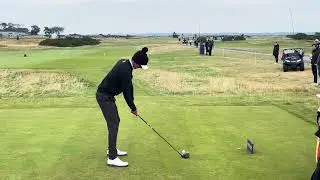 David Puig Golf Swing Tee Shot St Andrews 2024 Dunhill Day 4 Hole 3