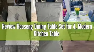 Review Hooseng Dining Table Set for 4, Modern Kitchen Table and Chairs Set of 4, Space Saving 5 Piec