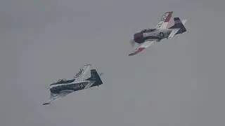 North American T28 Trojans Display Central Coast Airshow 2024