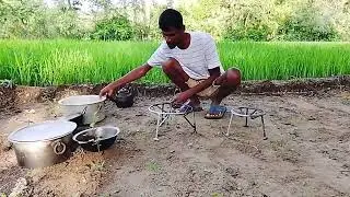 Wood stove for outdoor cooking 