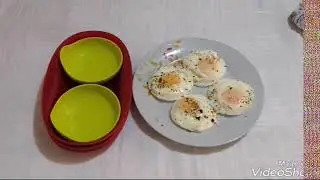 Ovos poche preparado por 2 peças da tapperware instant gourmet e instan egg