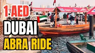 Dubai Abra Ride For 1 AED 🇦🇪 | cheapest Transport In Dubai 