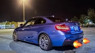 F22 M235i GETS CRAZY BURBLE FLASH | LOUD BACKFIRE