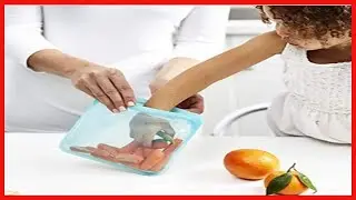Stasher Silicone Reusable Storage Bag, Sandwich (Clear) | Food Meal Prep Storage Container | Lunch,