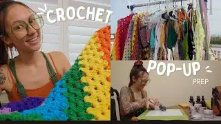 Pop-Up Shop Prep Vlog | Crafting Labels, Stickers, Crochet, and More!