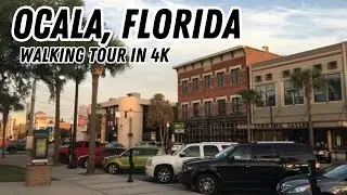 Downtown Ocala, Florida Walking Tour in 4K: Relaxing Walk