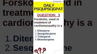 Daily Pharma Exam Series💊|Q3|#PharmaShorts