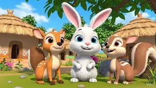 Cute Rabbit, Deer & Squirrels 🐰🦌🐿️ | Fun Animal Cartoon for Kids | @Manoranjan-8k