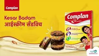 Marathi Complan Kesar Badam Ice Cream Sandwich
