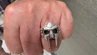 MF Doom Gladiator Mask Sterling Silver Ring