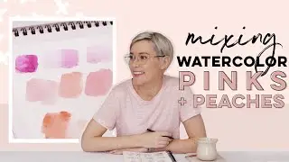 How I Mix My Watercolor Pinks + Peaches | Shayda Shorts