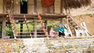 Making Bean Trellis, Growing Vegetables and Flowers, Sweet Potato Cake With Flour, Mountain Life