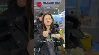 Sasha from Russia and her friends are wandering and tasting delicious food