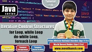 Java Iterative Control Structures | Tutorial #11 | Java Series by Meedhansh K. Gupta