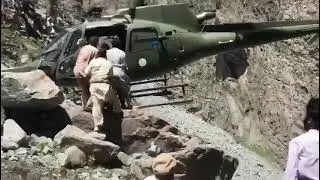 Pakistan Army Helicopter Reuse Operation at Ghizer Tali Das