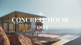 CONCRETE HOUSE #003 - Concept house on a sloping terrain site | Sketchup + Enscape Visualization