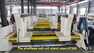 Corrugated cardboard production line. with single facer,Hydrualic mill roll stand,Slitter,Cutter.