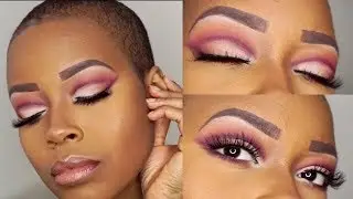 Half Cut Crease Eyeshadow Tutorial for Hooded Eyes || Makeup Tutorial for Black Women || Cut Crease