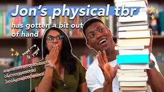all the unread books on his shelf 📚| jon's entire physical tbr (don't judge!)