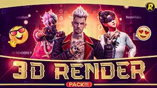 🟡 FREE FIRE UNIQUE 3D RENDER PACK || FREE FIRE 3D CHARACTER PNG 🟡 || #freefire #vijaygfx #3drender