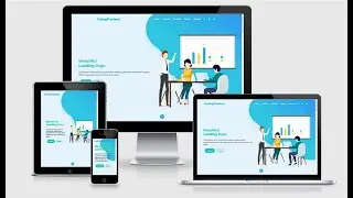 Make a Full Complete Responsive Landing Website using HTML CSS and Bootstrap with Source code