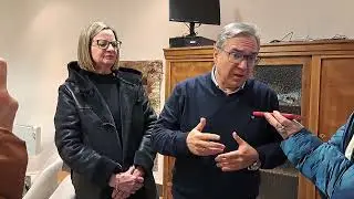Luis Menor, presidente de la Diputación de Ourense, jornada de trabajo en Valdeorras