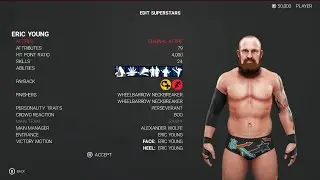 WWE 2K19 Eric Young Stats & Attributes