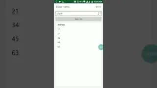 MS EXCEL MOBILE: Customise filtering