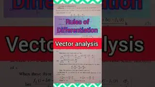 rules of differentiation vector analysis #differentiation  #vector #algebra #bscmaths #iitbombay