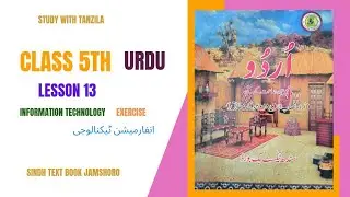 Information Technology Exercise Lesson 13 - Class 5th Urdu Lazmi | Sindh Text Book Board