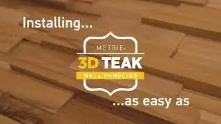 Metrie&reg; 3D Teak Wall Paneling