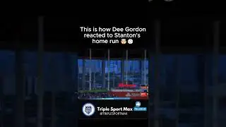 This is how Dee Gordon reacted to Stanton's home run 🤯 #baseball #mlbhighlights #baseballquestions