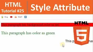 HTML Tutorial #25 - Style Attribute in HTML