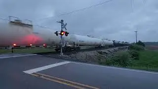 Speeding W&LE Operation Lifesaver engine on Butler Rd. New London, Ohio!