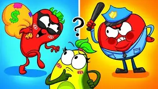 Avocado VS Space Thief VS Police Officer / Crazy Adventures with Avocado Couple Live