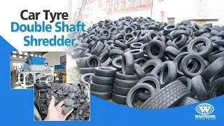 Waste Car Rubber Tyre Recycle Shredder 45kw/75kw/90kw Tire Recycling Machine for Recycled Rubber