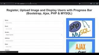 Register, Upload Image and Display Users with Progress Bar Using  Bootstrap, Ajax, PHP & MYSQL